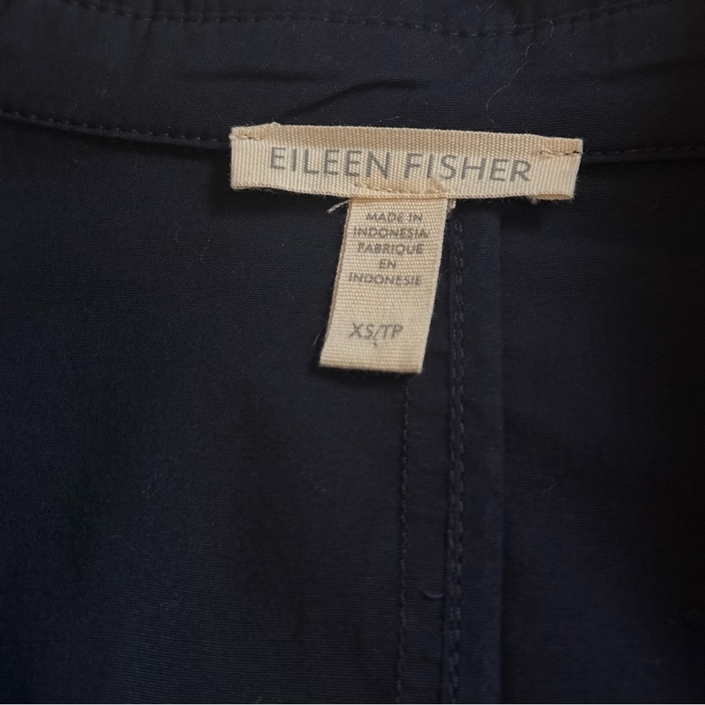 Eileen Fisher Organic Cotten Double Pocket Button Front Blazer Jacket Womens XS - Picture 8 of 10